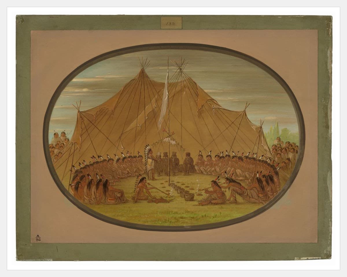 A Dog Feast - Sioux - White Frame