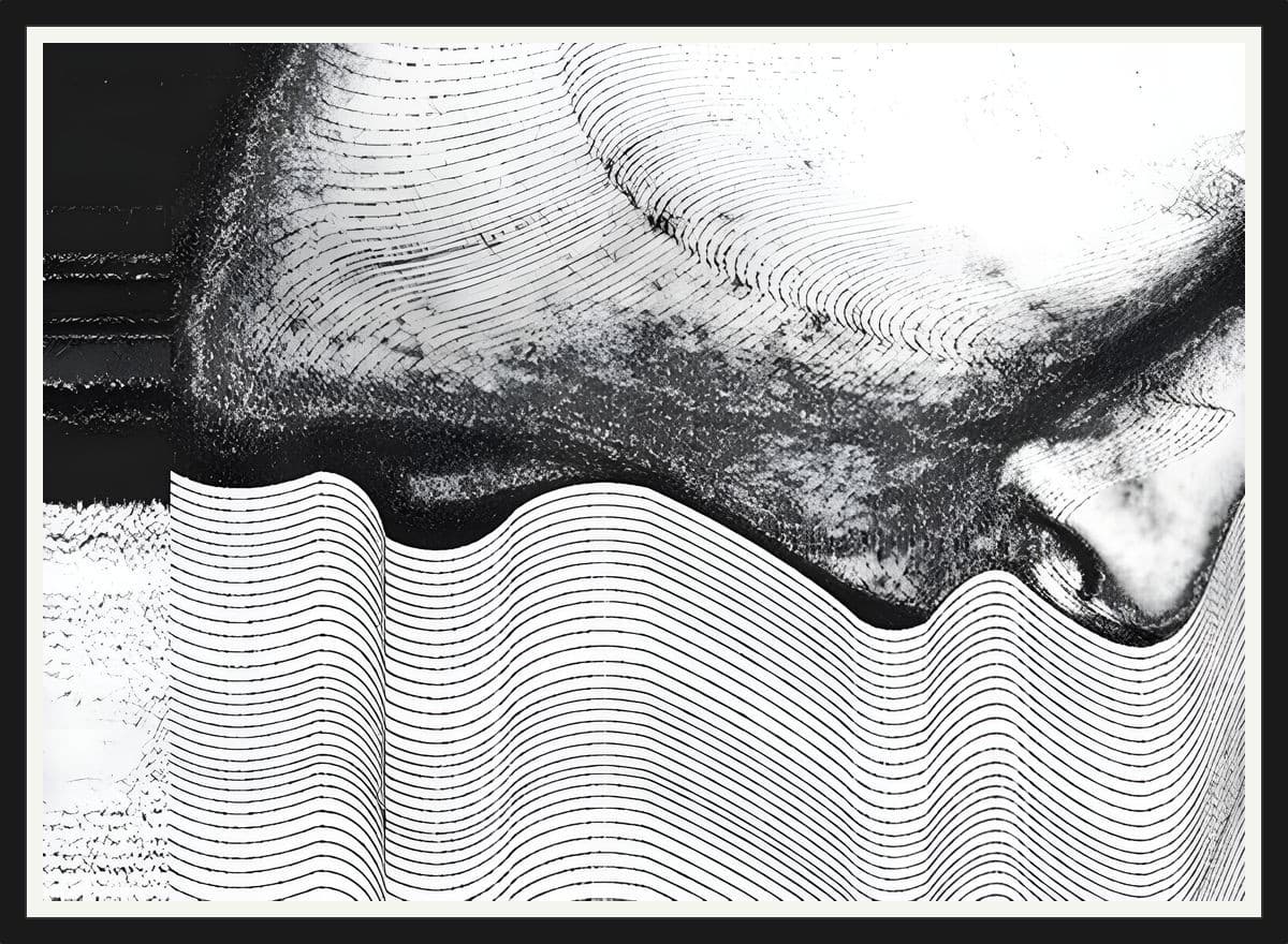 Abstract Currents - Black Frame