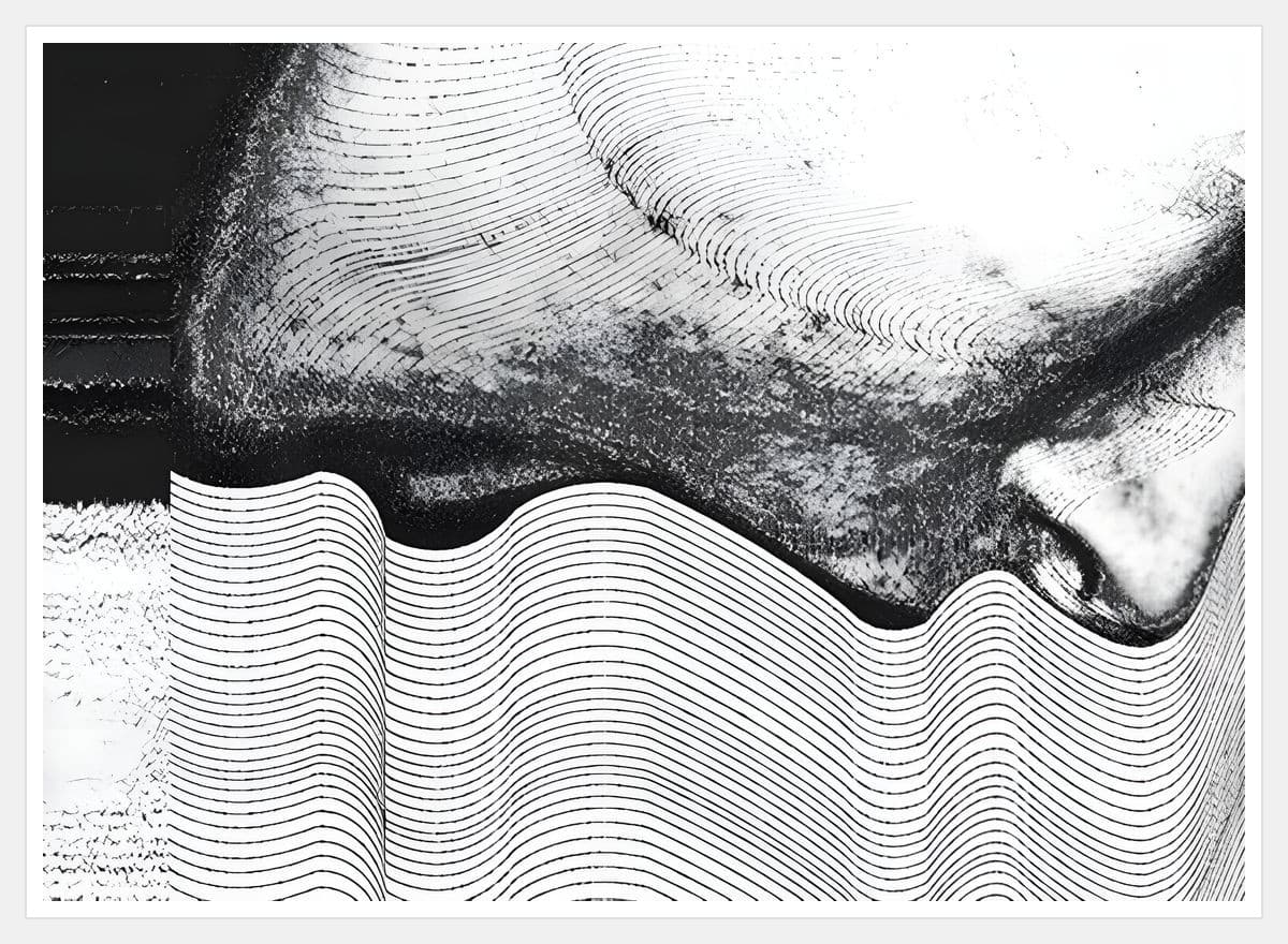 Abstract Currents - White Frame