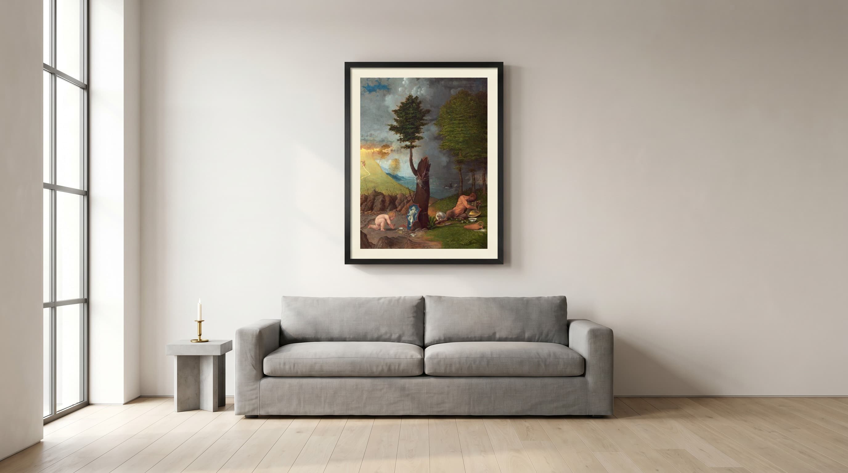 Allegory Of Virtue And Vice in Minimalist Loft