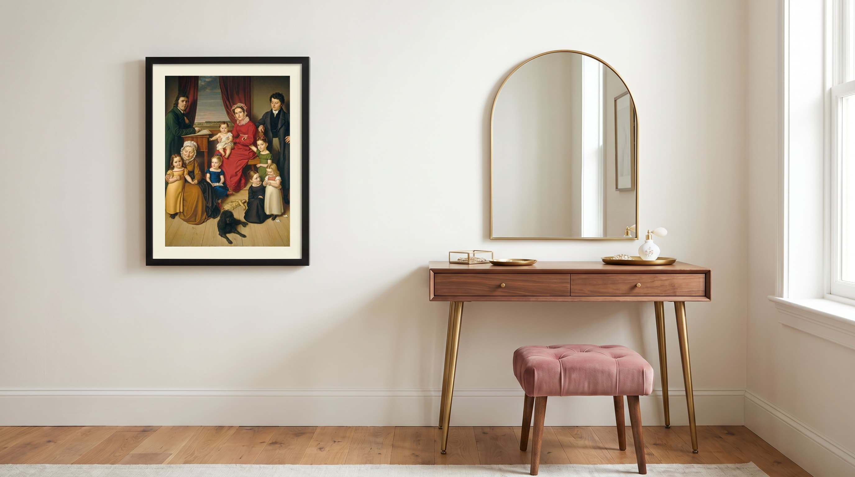 An Artist And His Family in Dressing Room