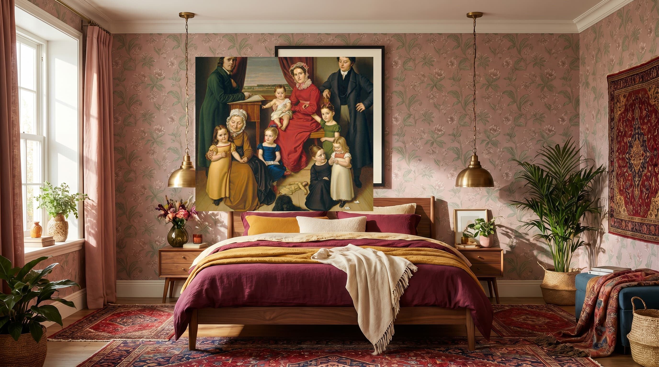 An Artist And His Family in Maximalist Bedroom