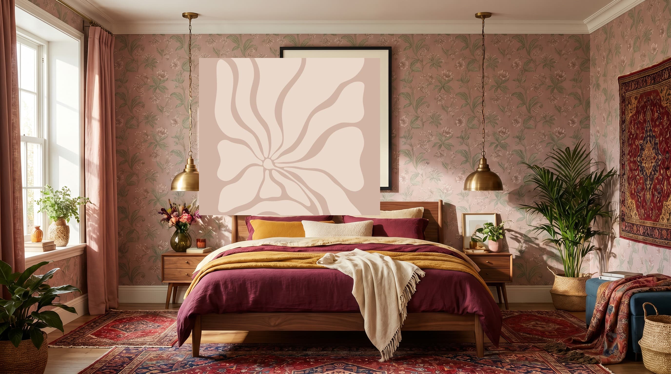 Boho Bloom in Maximalist Bedroom