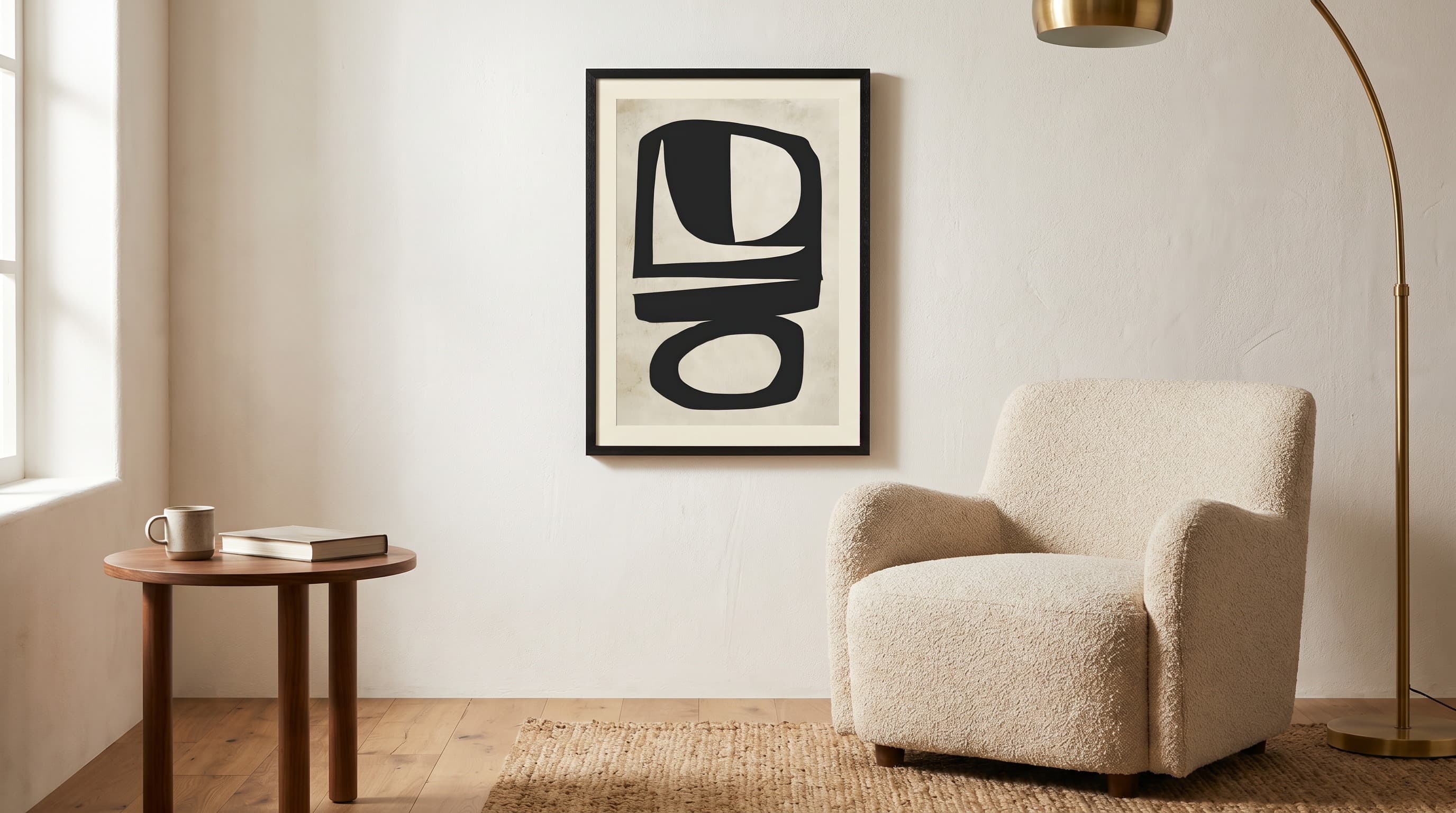 Bold Forms in Reading Nook