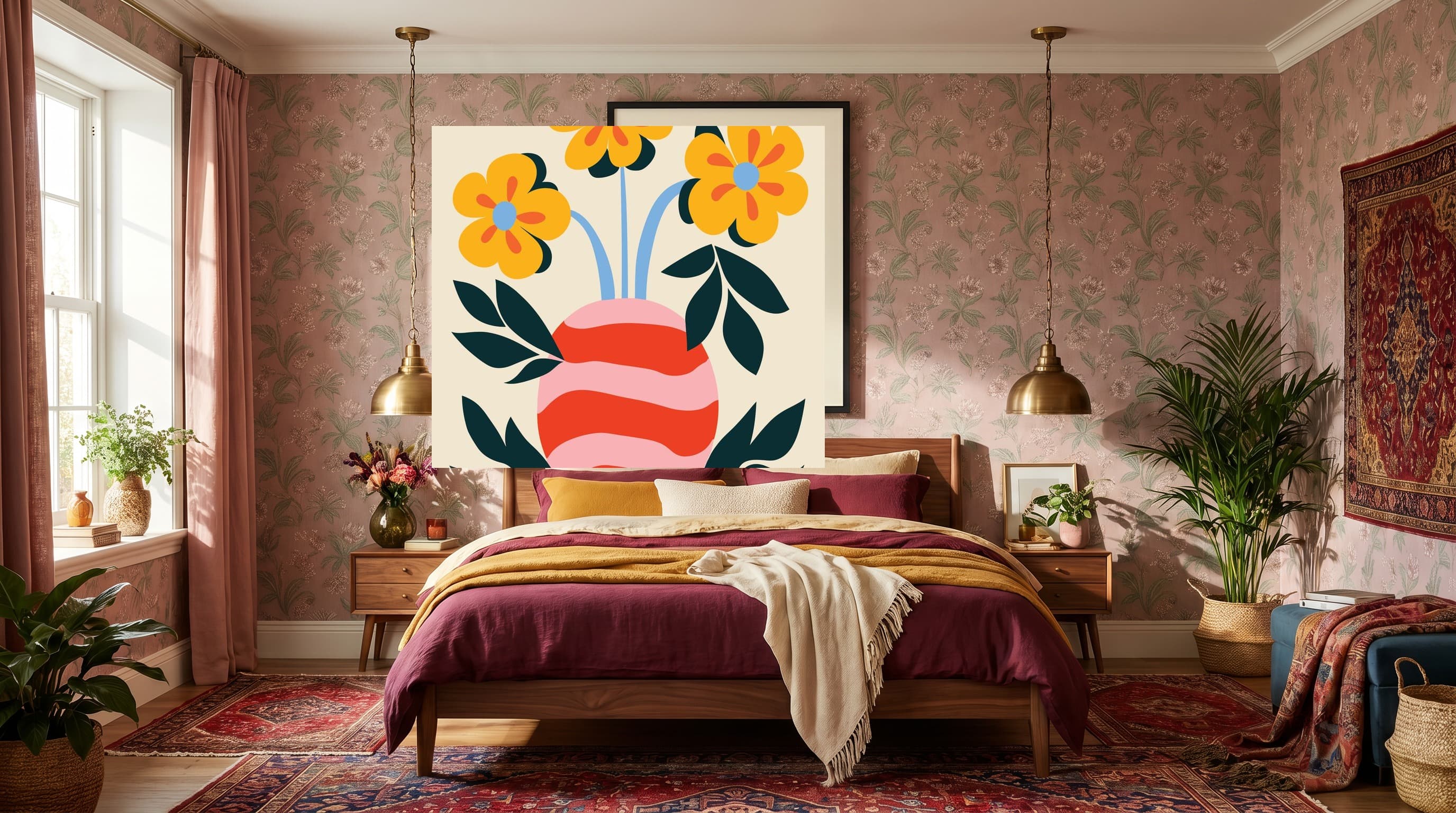Botanical No. 02 in Maximalist Bedroom