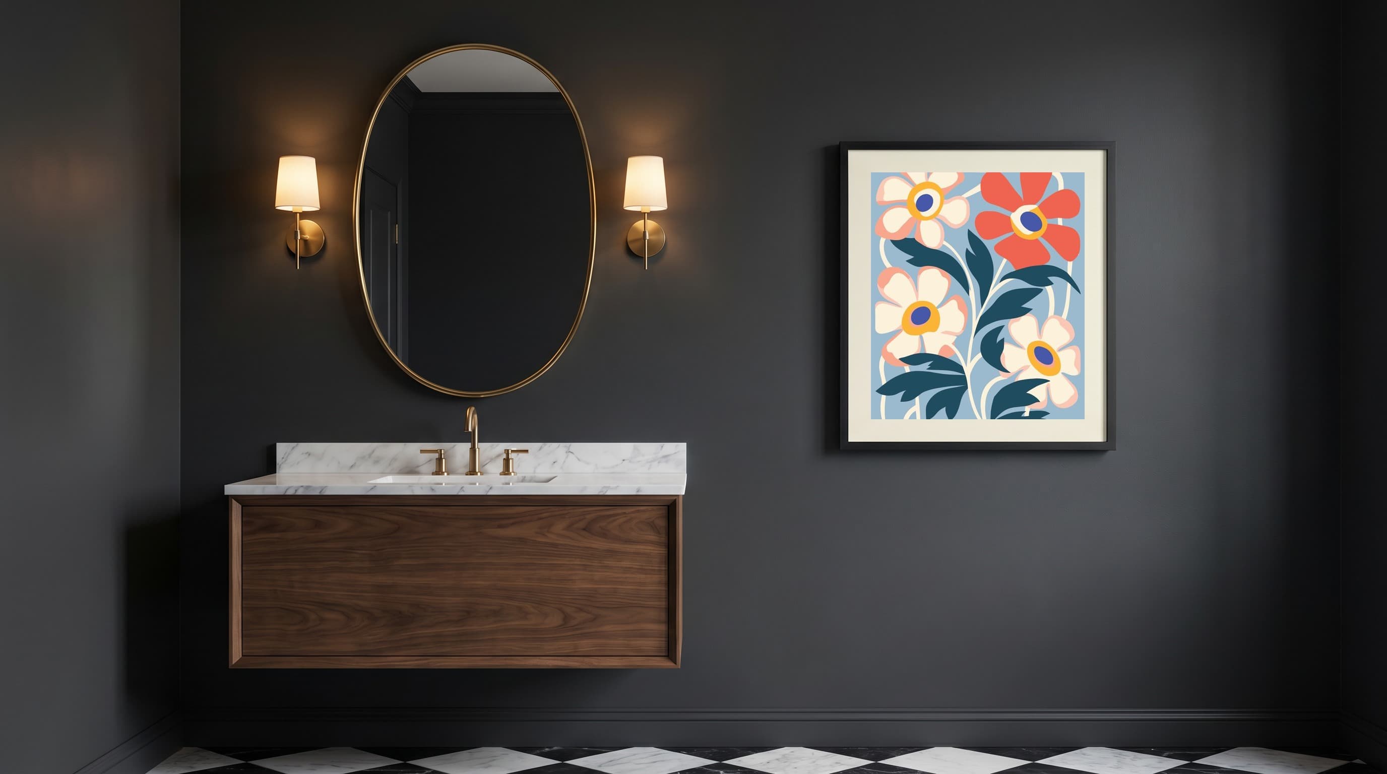 Botanical No. 04 in Powder Room