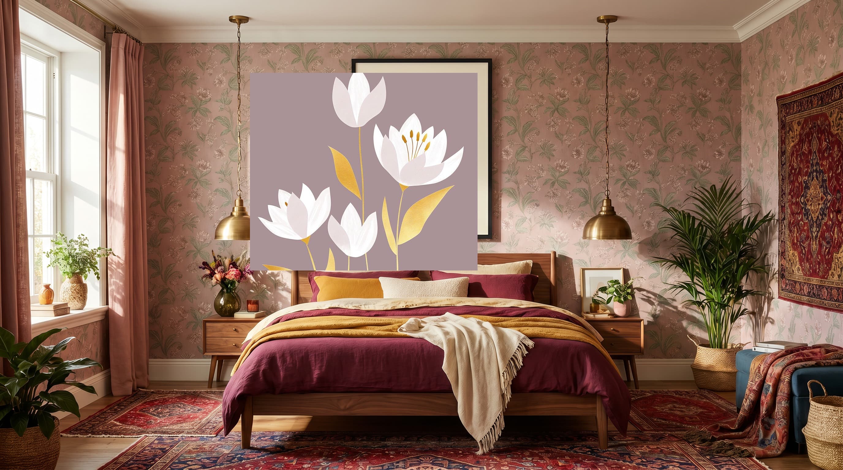 Botanical No. 12 in Maximalist Bedroom