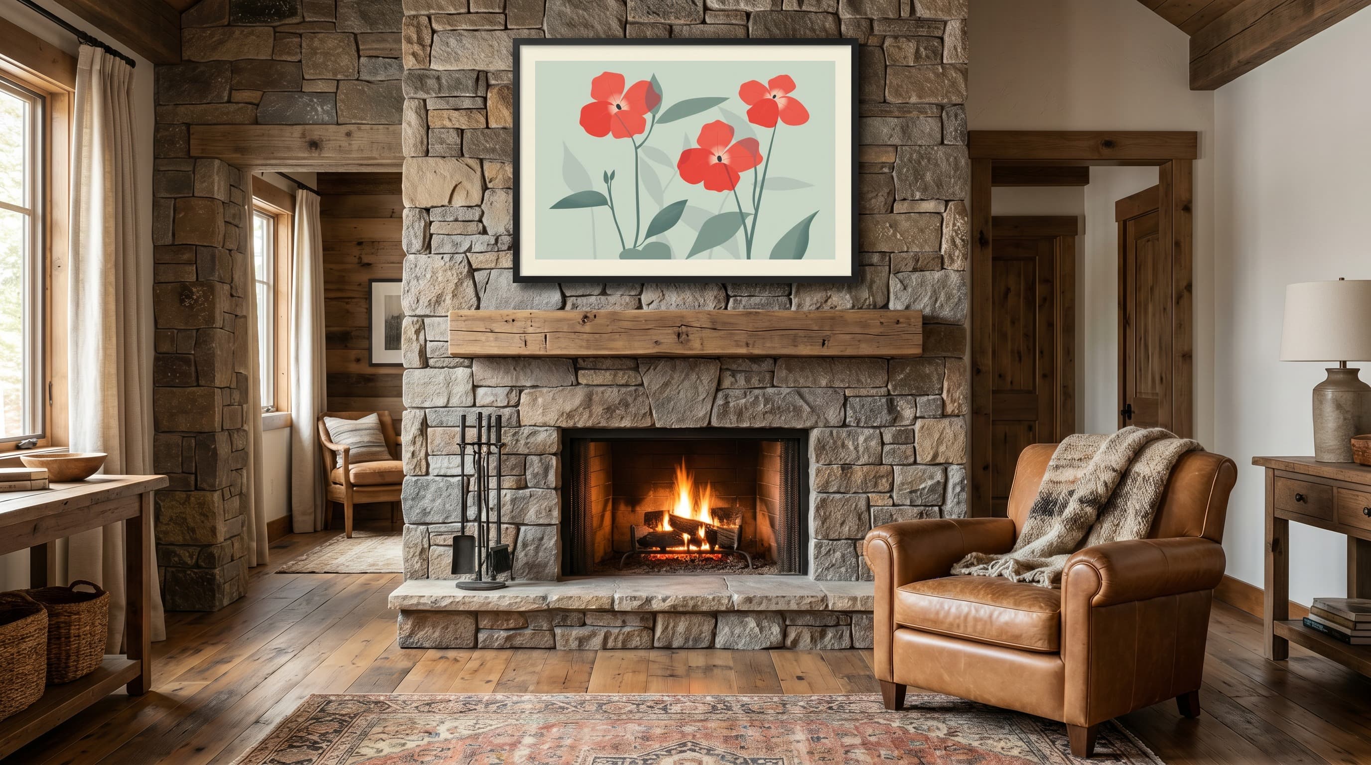 Botanical No. 13 in Cabin Fireplace