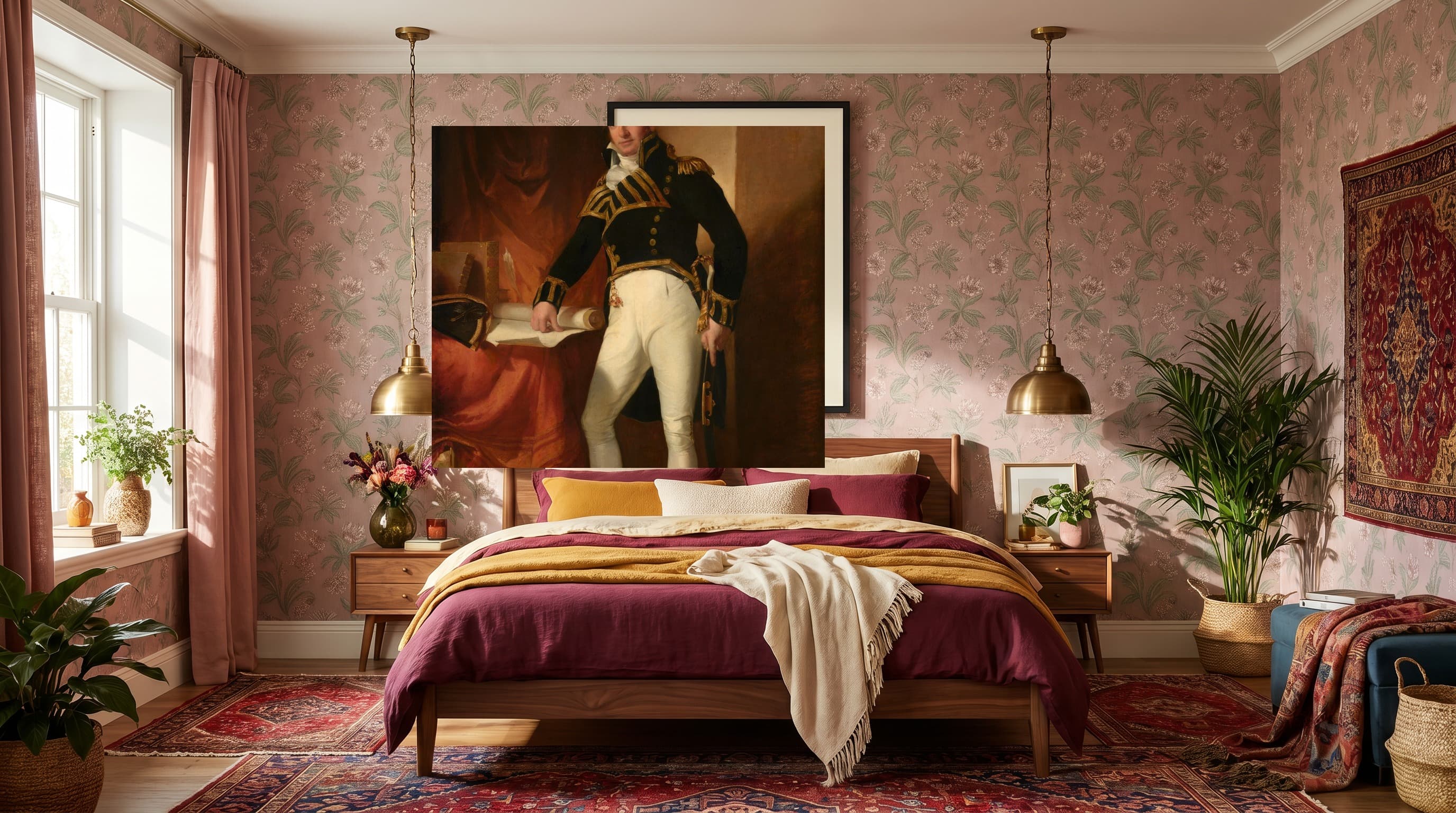 Captain Charles Stewart in Maximalist Bedroom