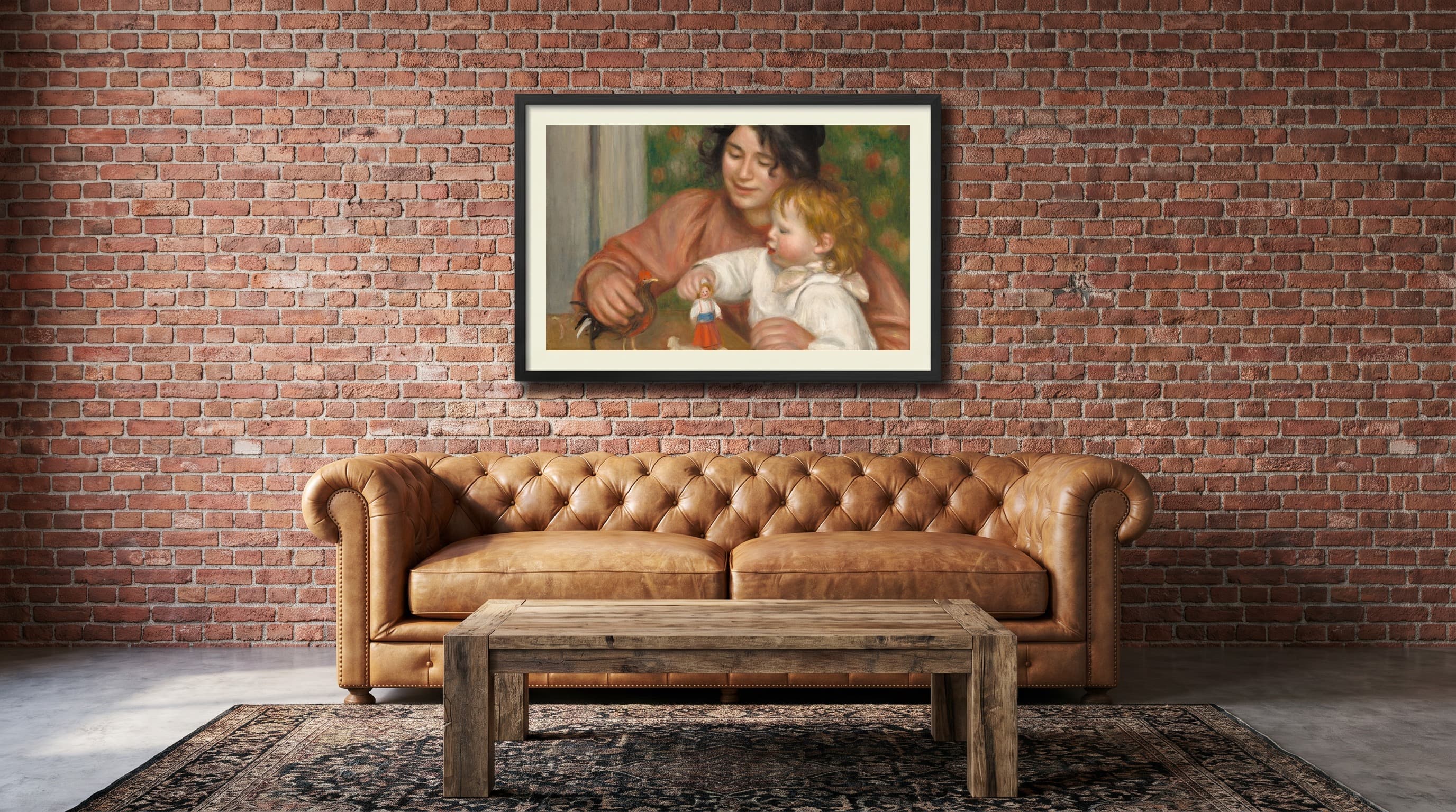 Child With Toys - Gabrielle And The Artist'S Son, Jean in Industrial Loft