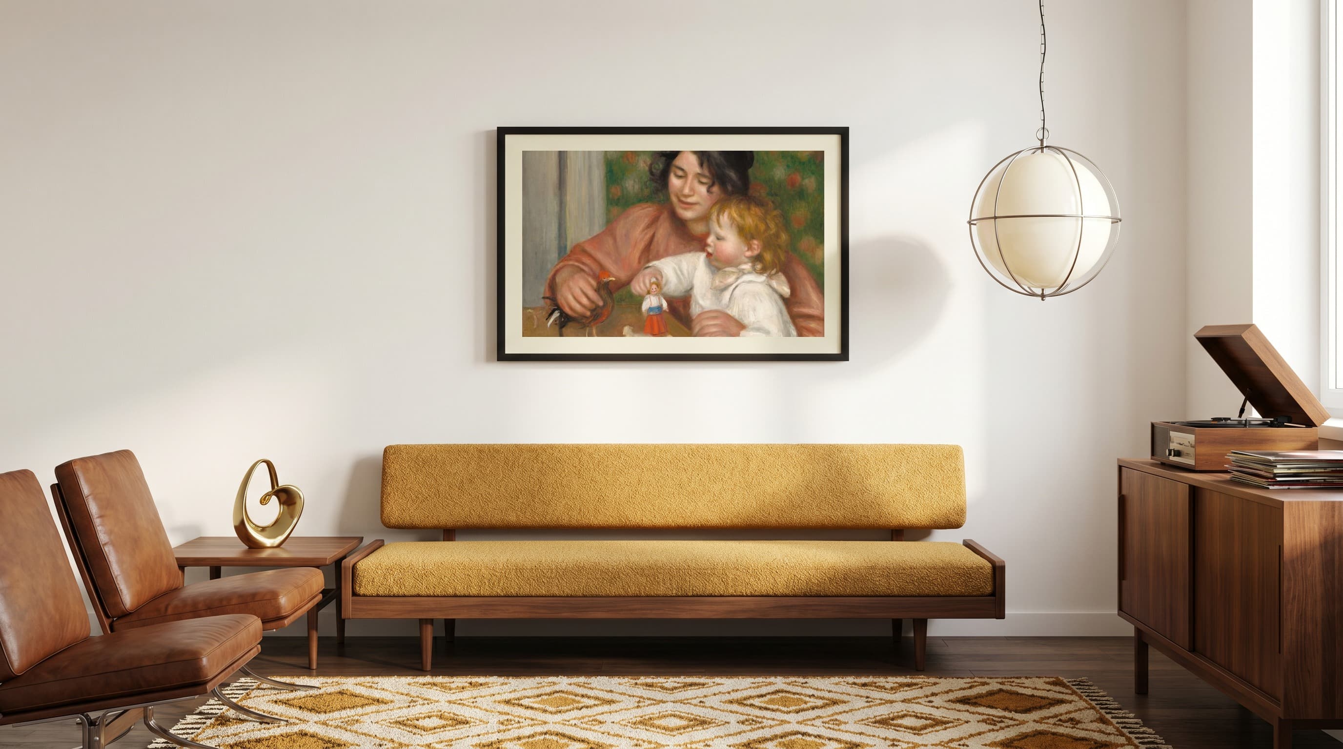 Child With Toys - Gabrielle And The Artist'S Son, Jean in Mid-Century Living