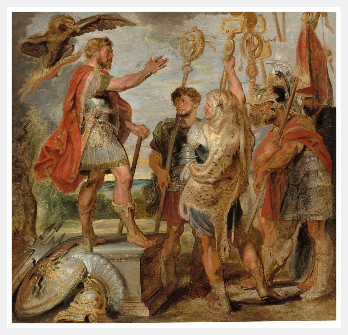 Decius Mus Addressing The Legions - White Frame