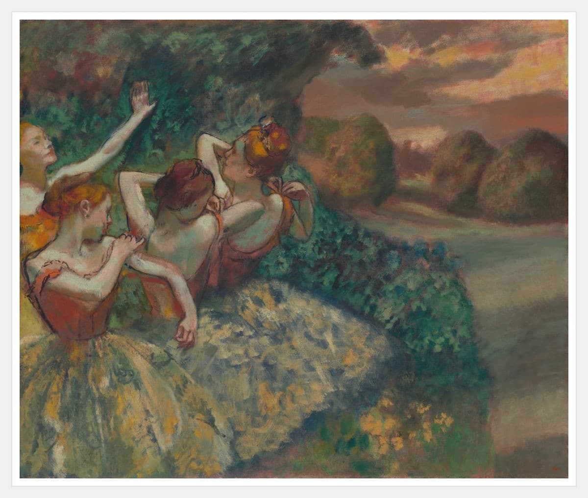 Four Dancers - White Frame