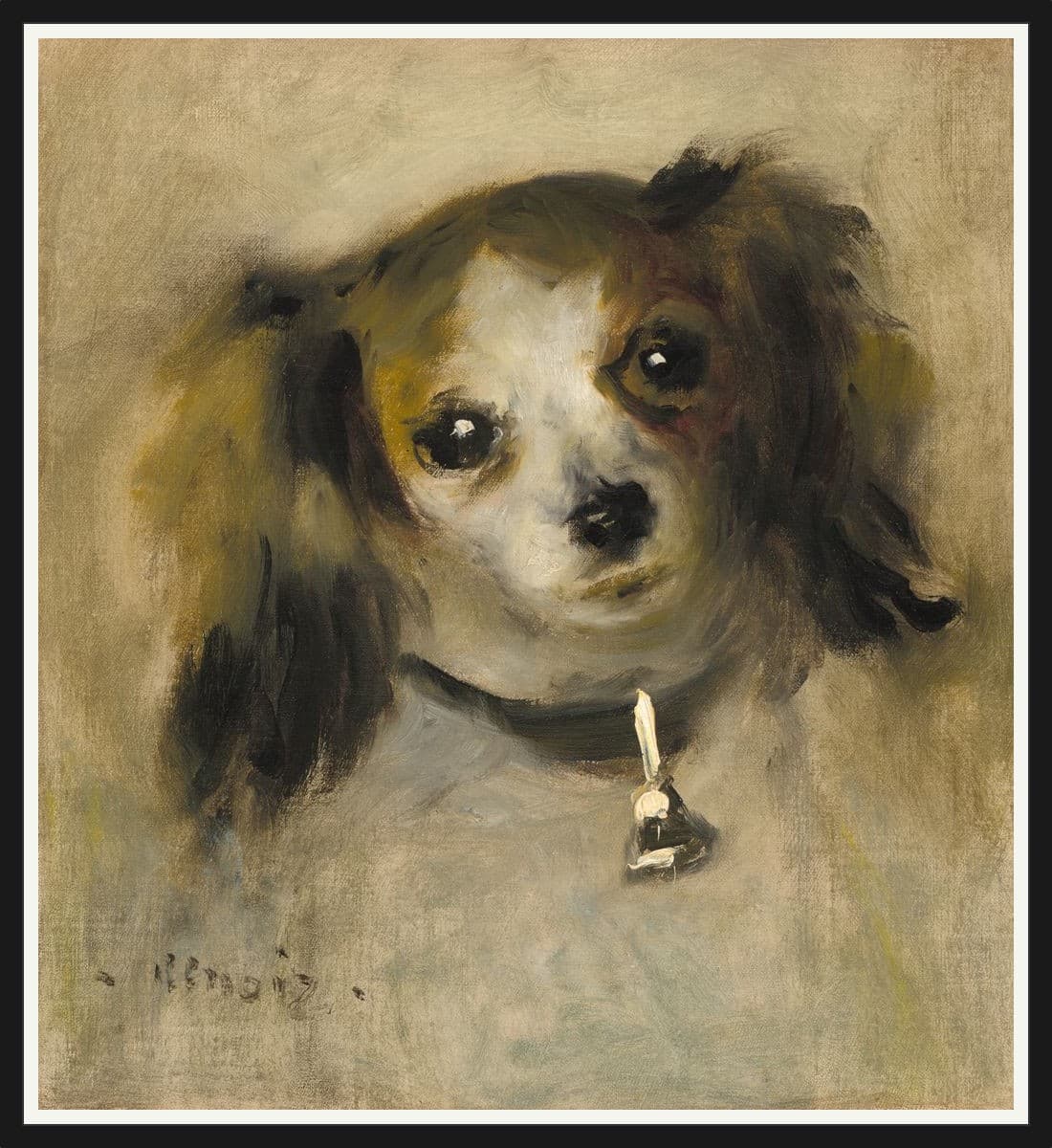 Head Of A Dog - Black Frame