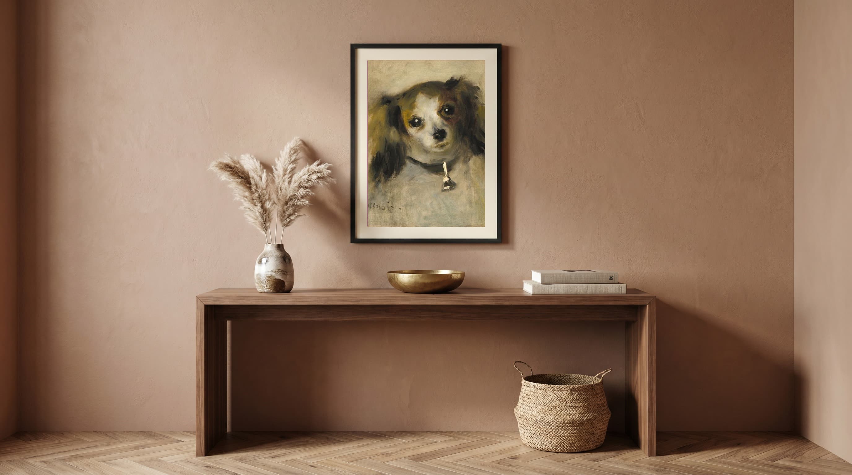 Head Of A Dog in Hallway