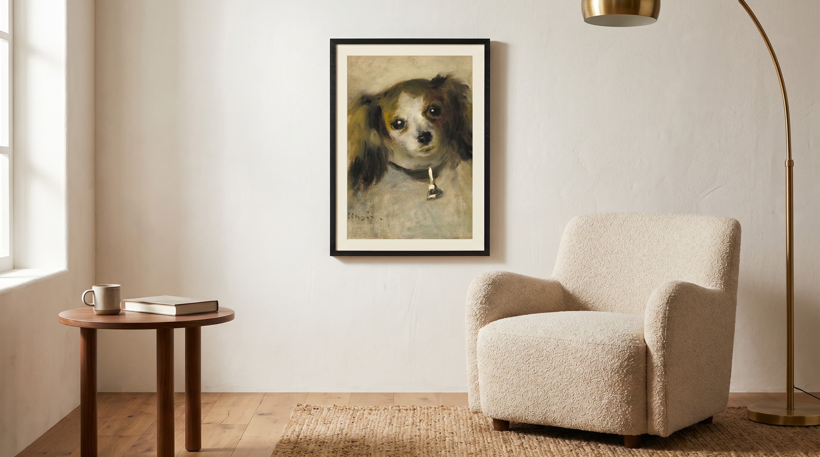 Head Of A Dog in Reading Nook