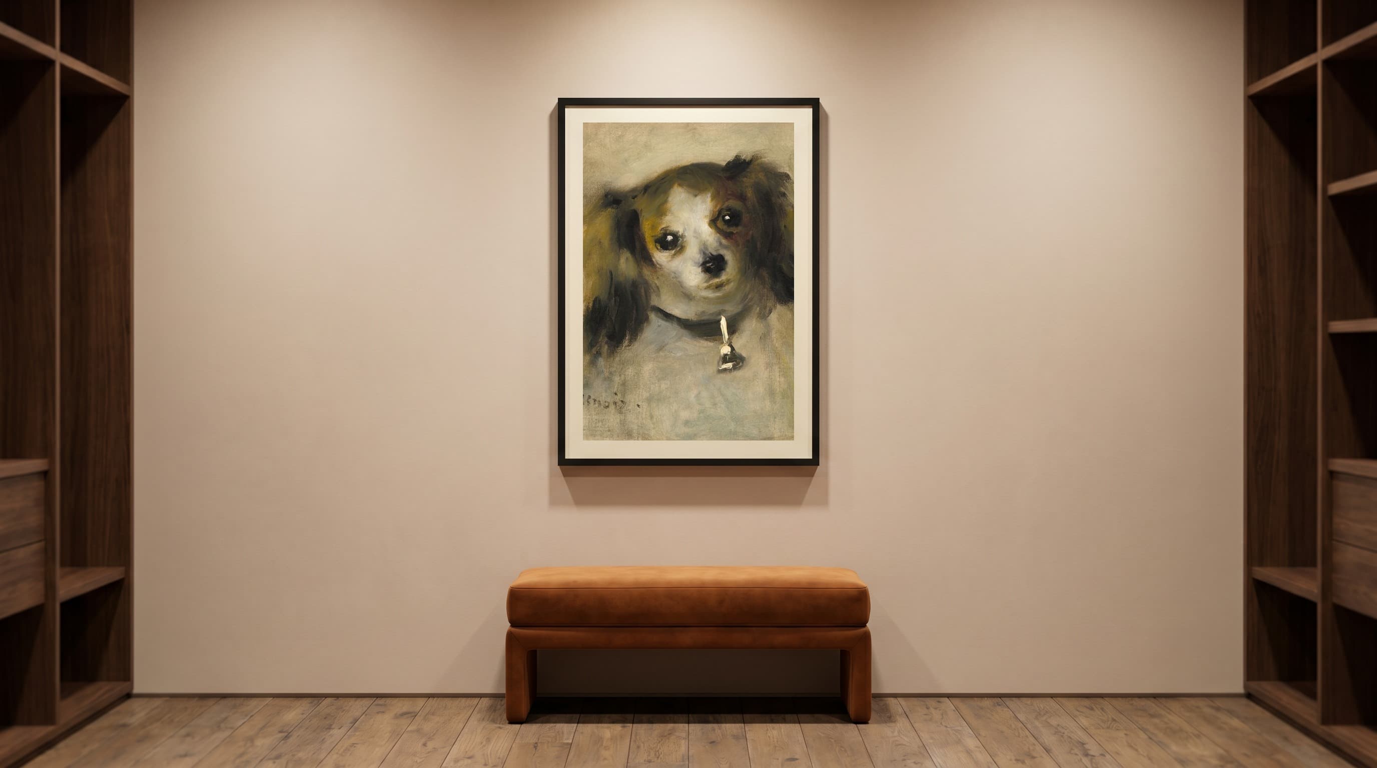 Head Of A Dog in Walk-in Closet