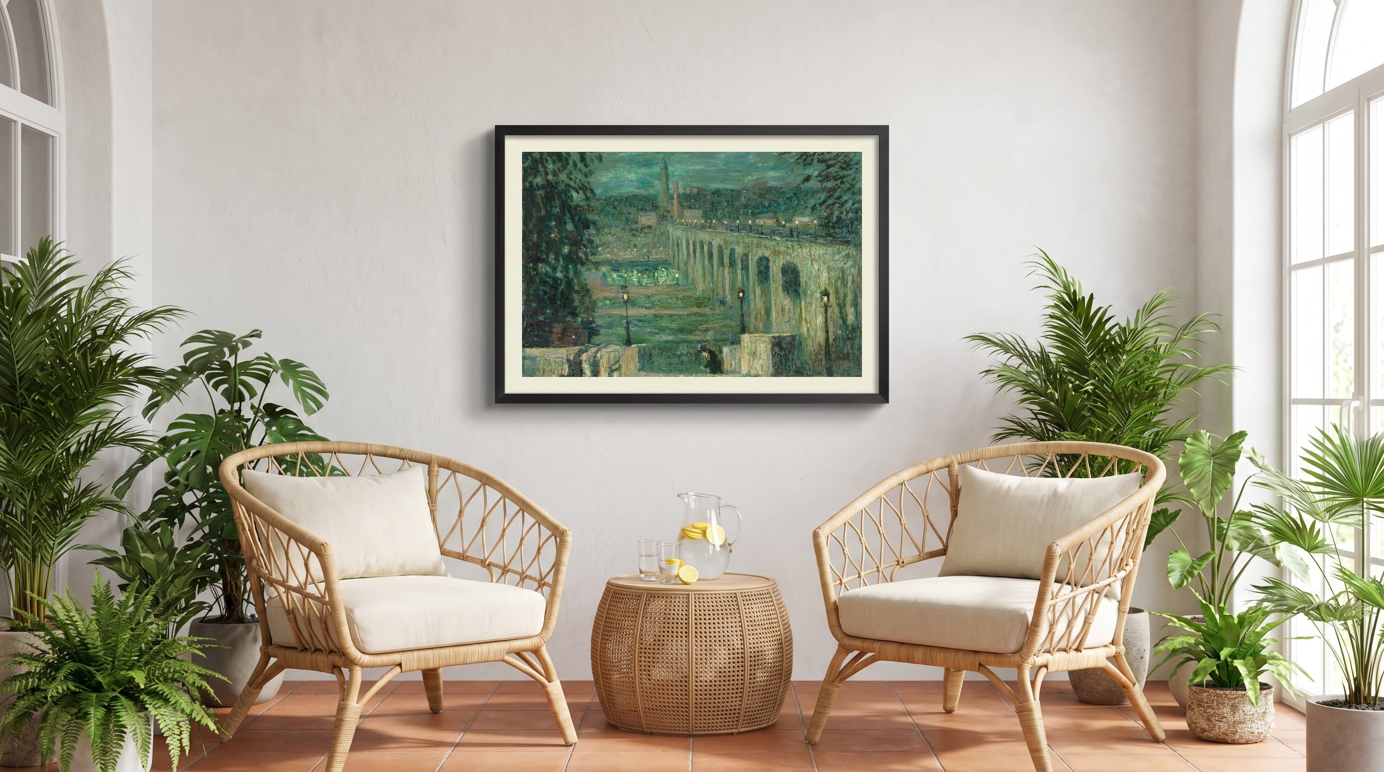 High Bridge At Night, New York City in Sunroom