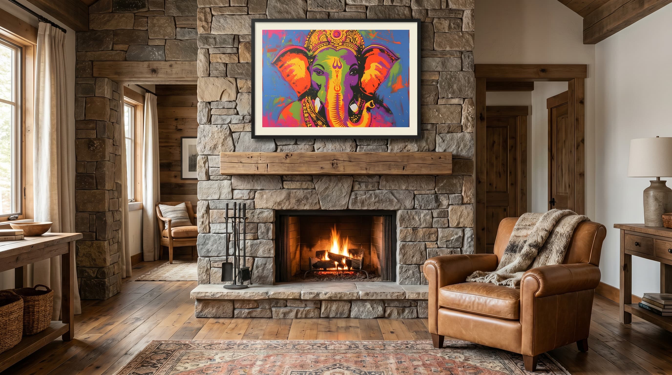 Indian No. 01 in Cabin Fireplace
