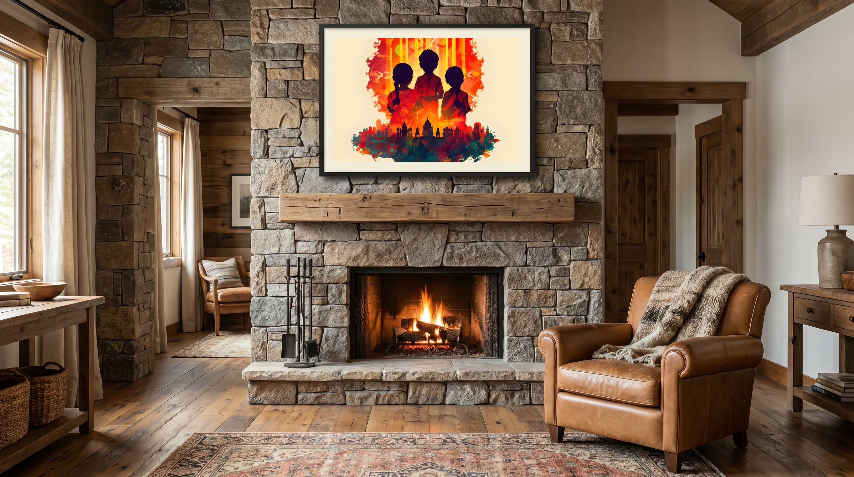 Indian No. 03 in Cabin Fireplace
