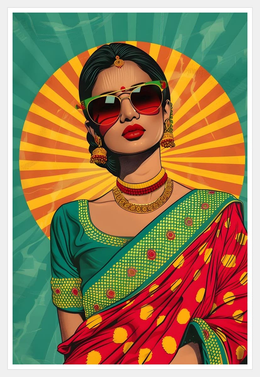 Indian No. 05 - White Frame
