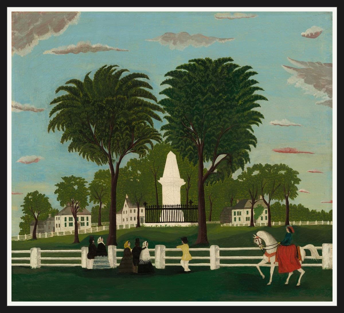Lexington Battle Monument - Black Frame