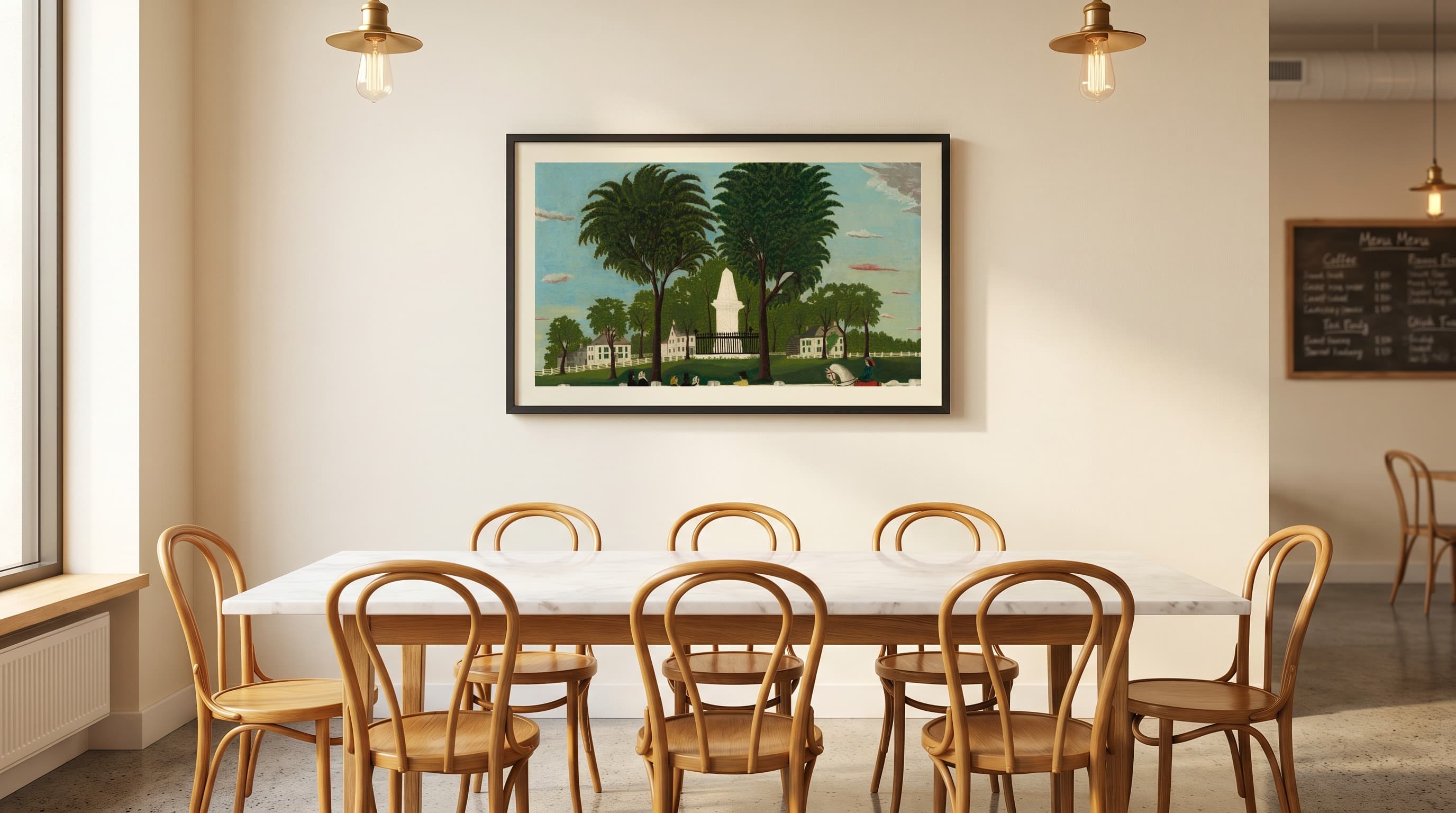 Lexington Battle Monument in Cafe