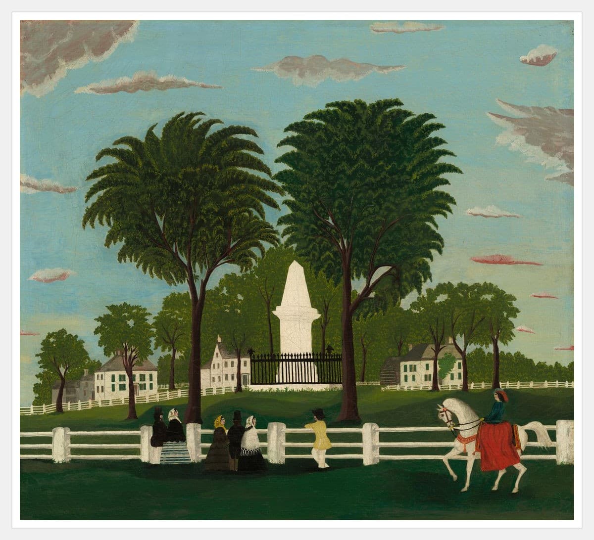 Lexington Battle Monument - White Frame