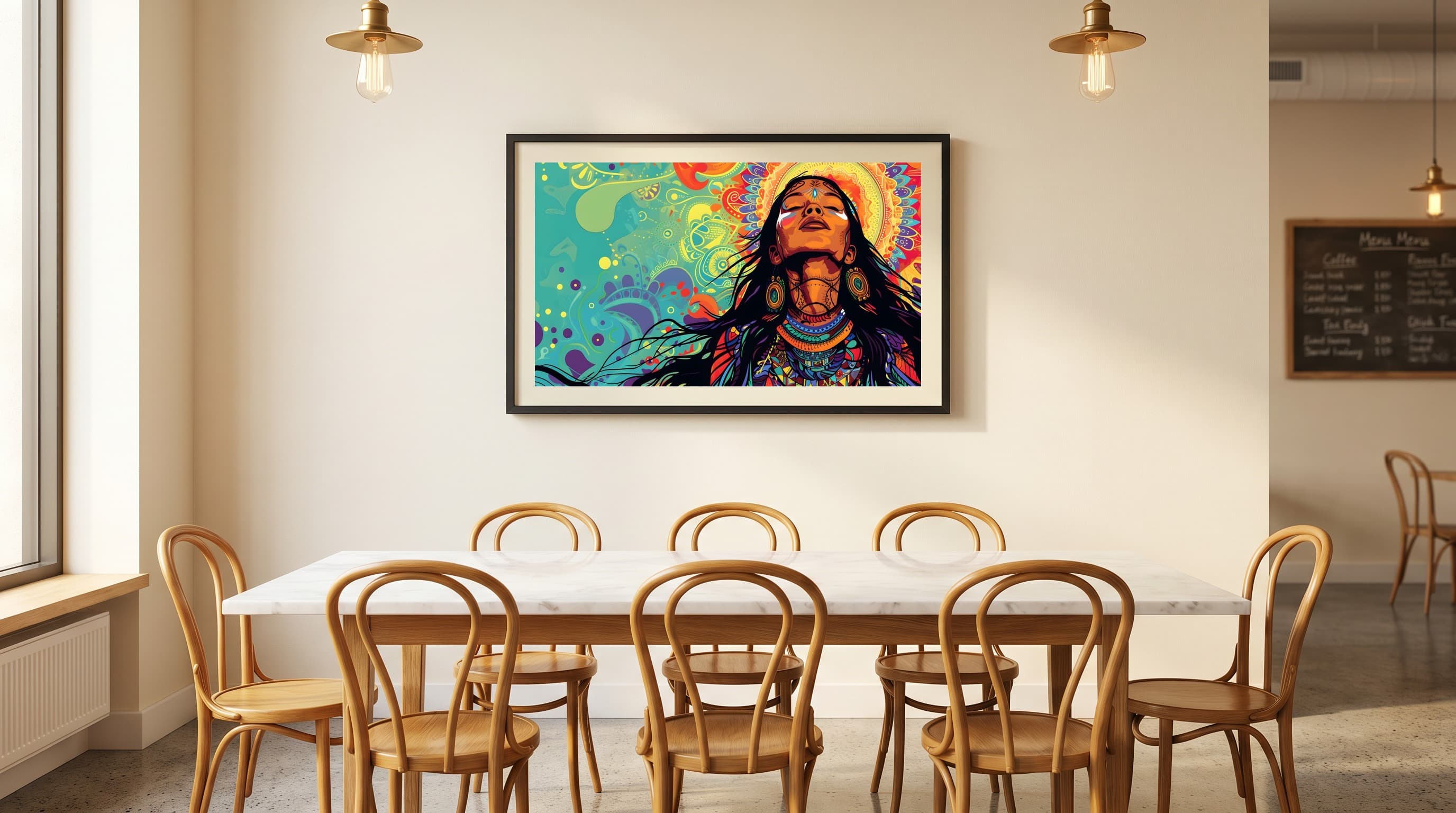 Mandala Goddess in Cafe