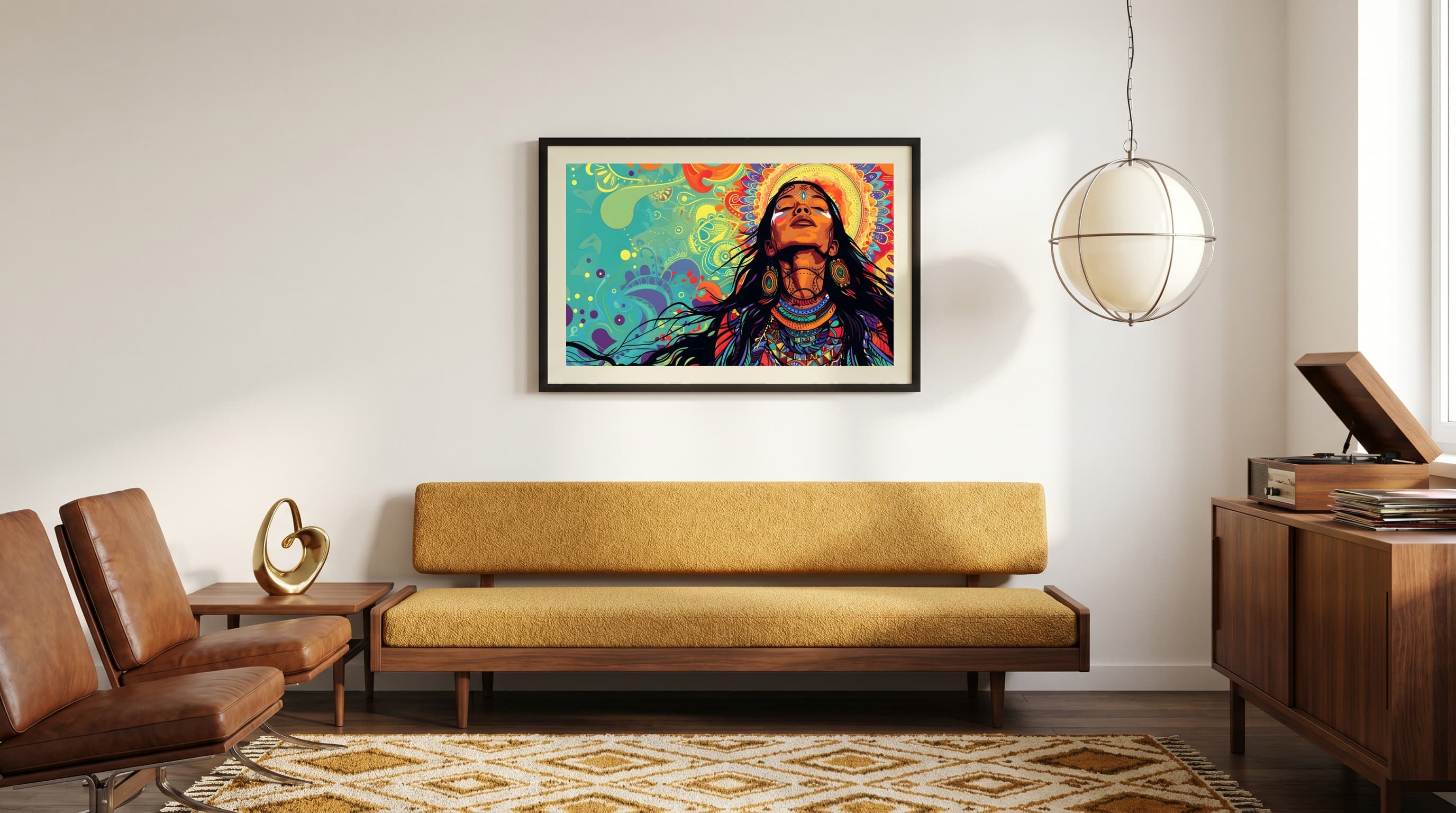 Mandala Goddess in Mid-Century Living