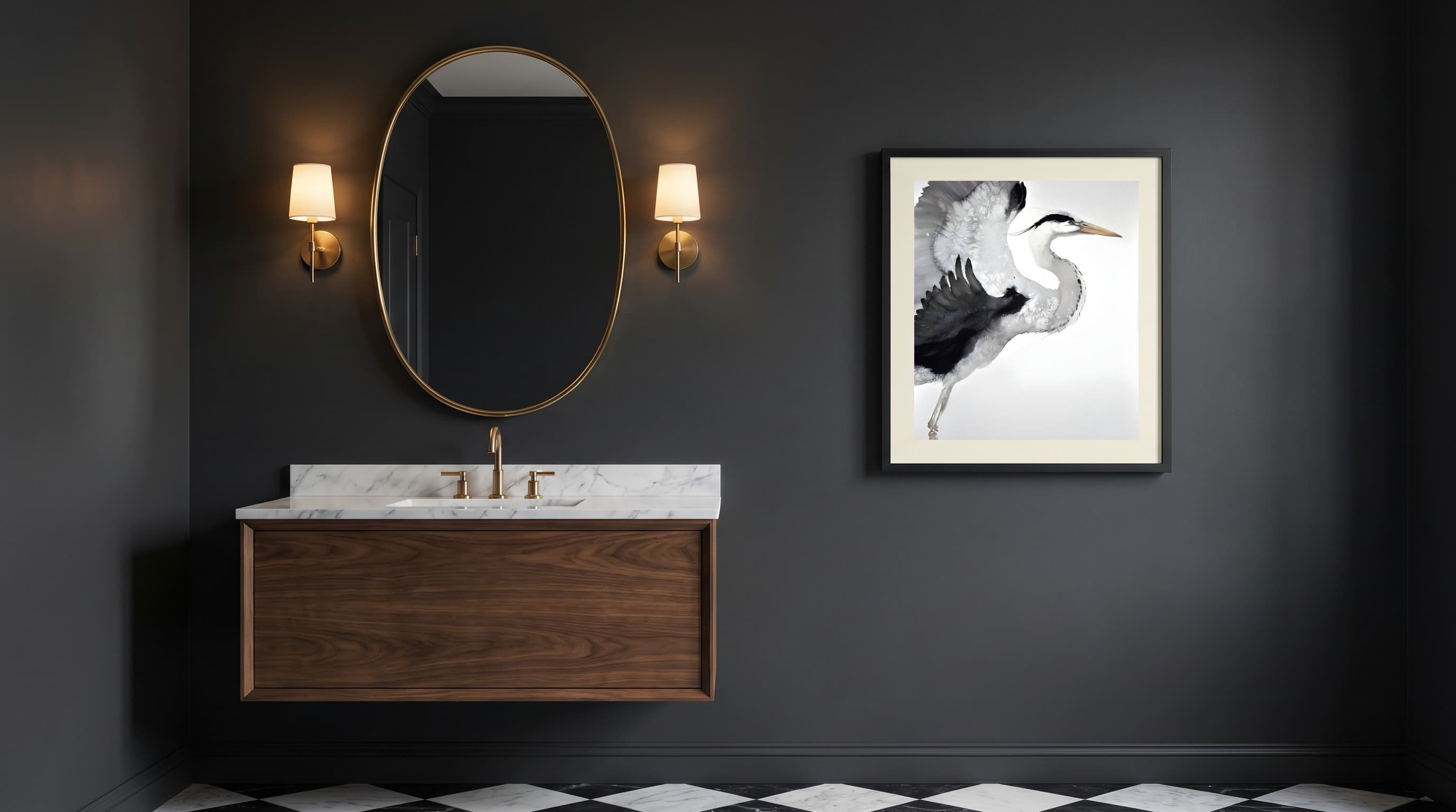 Modern Minimal No. 08 in Powder Room