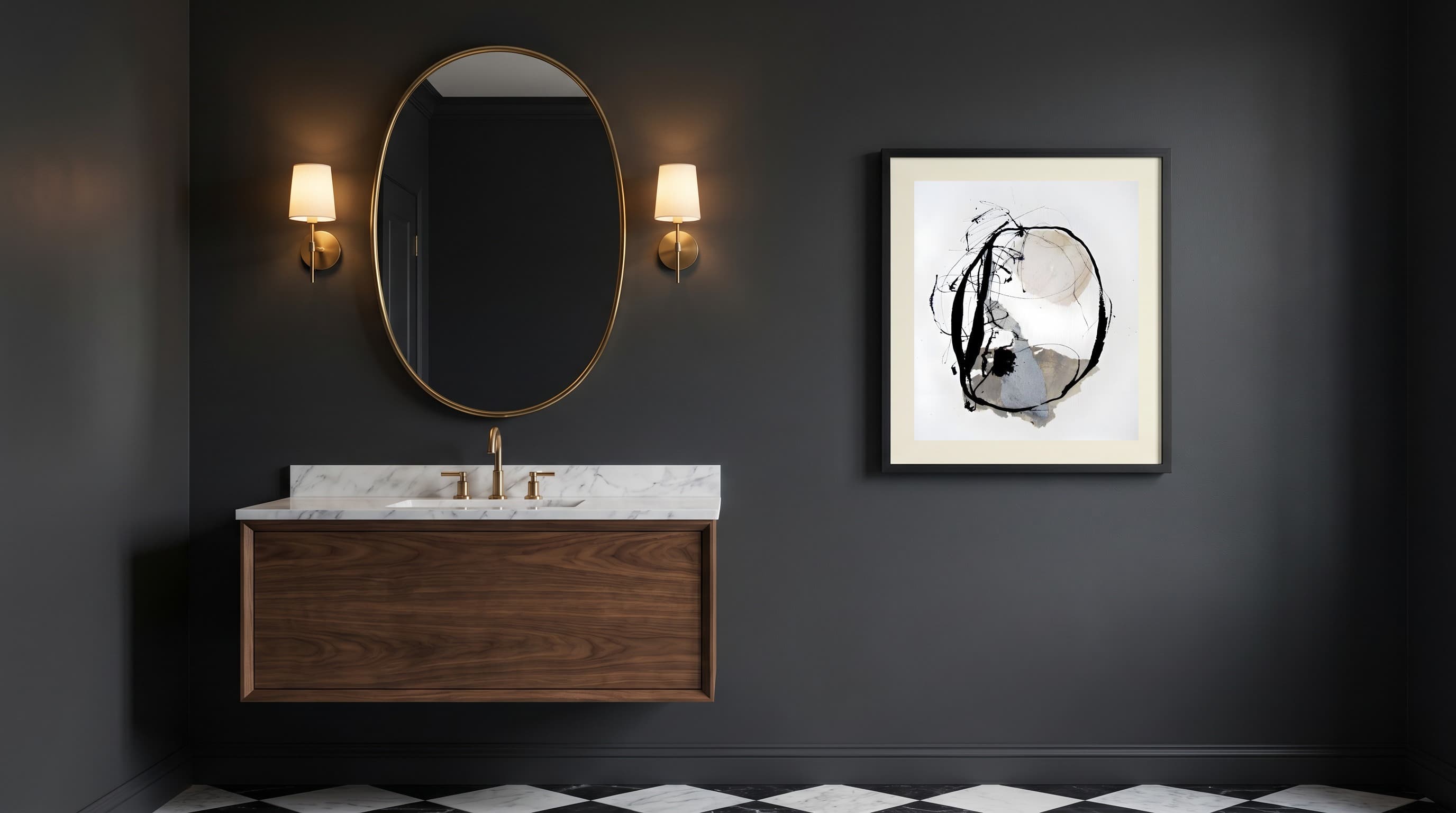 Modern Minimal No. 11 in Powder Room