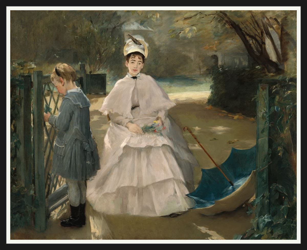 Nanny And Child - Black Frame