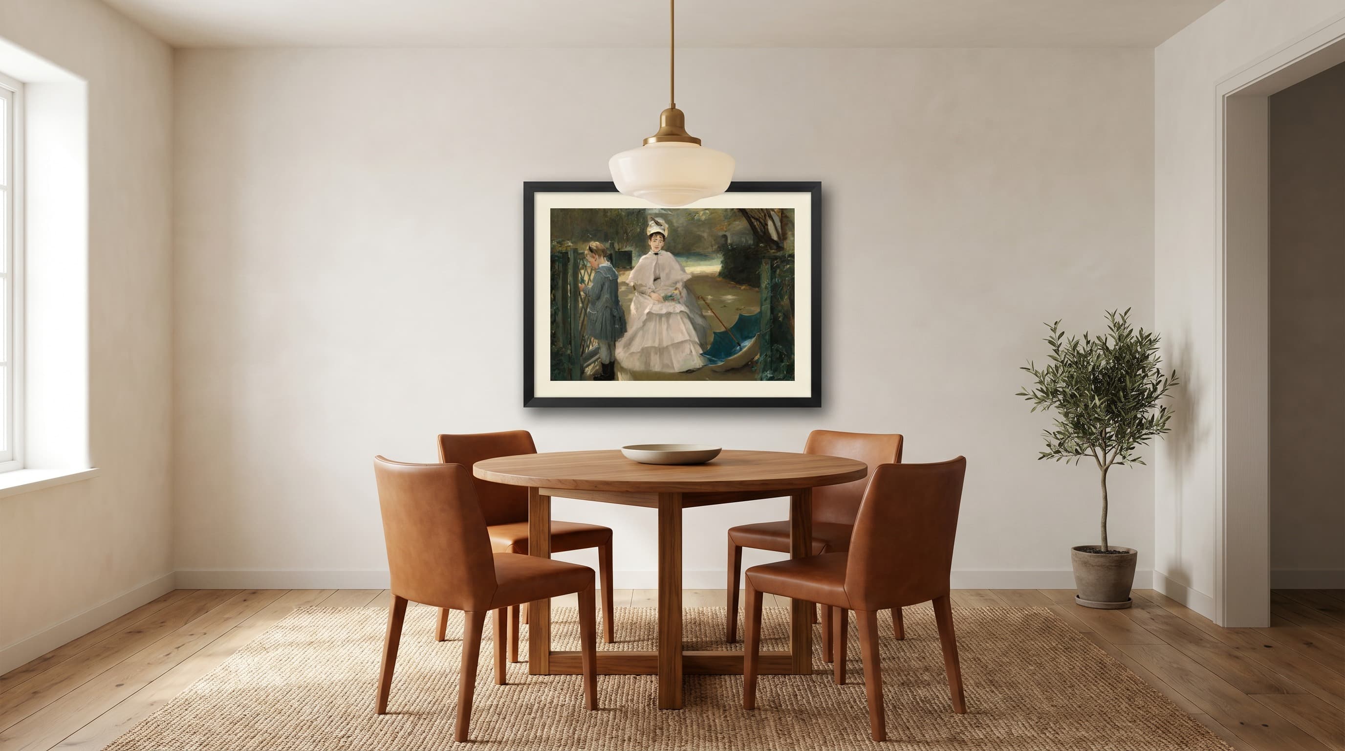 Nanny And Child in Dining Room
