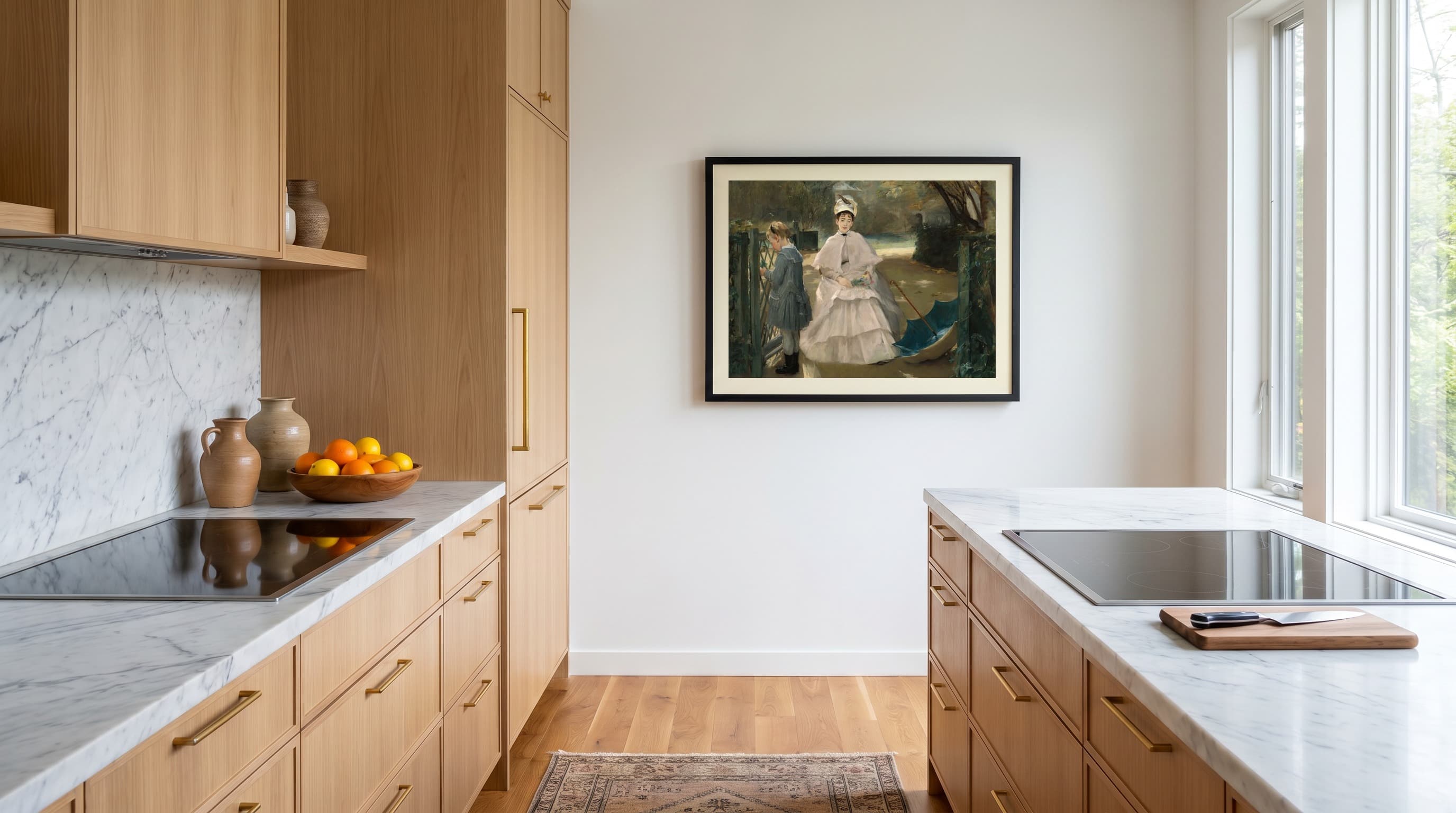 Nanny And Child in Kitchen
