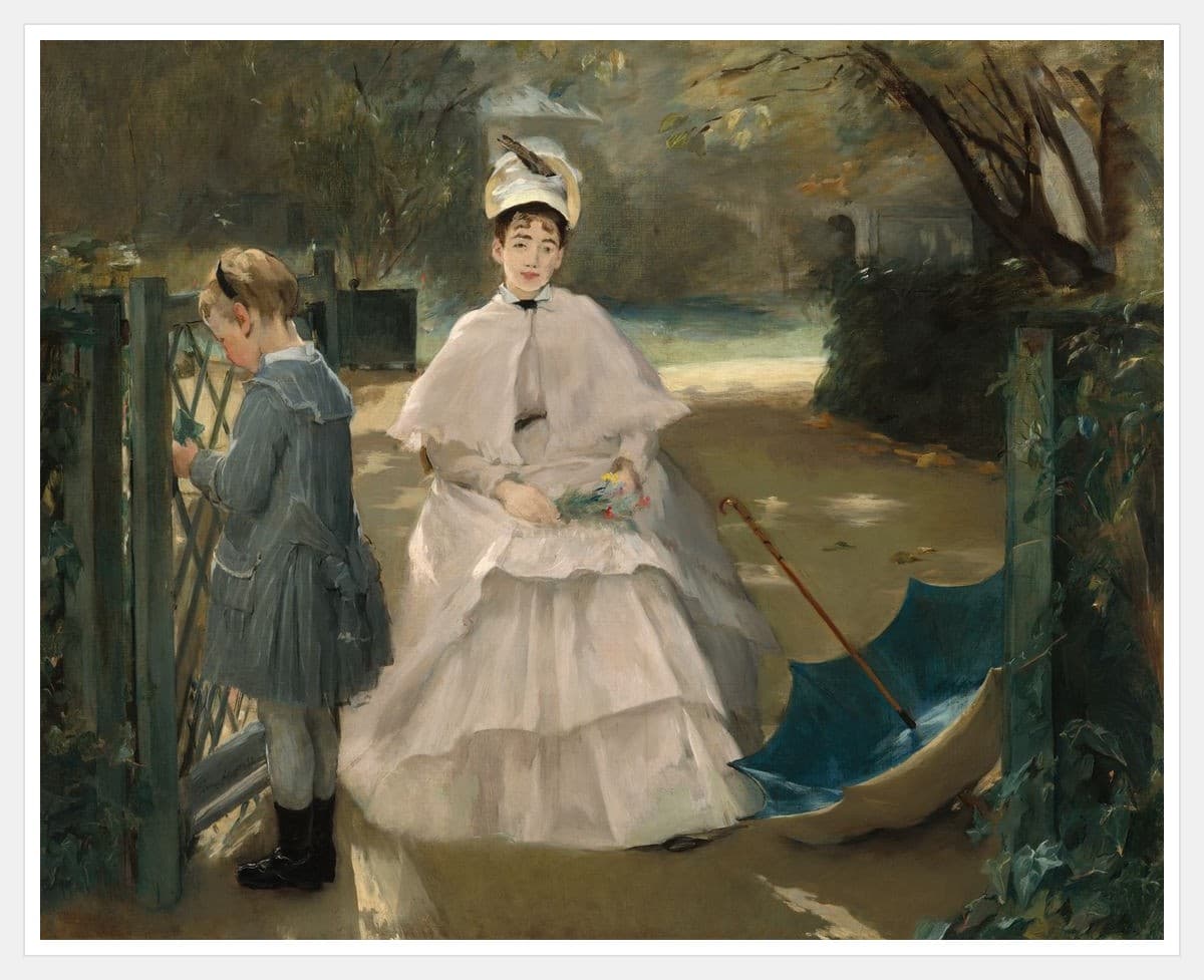 Nanny And Child - White Frame