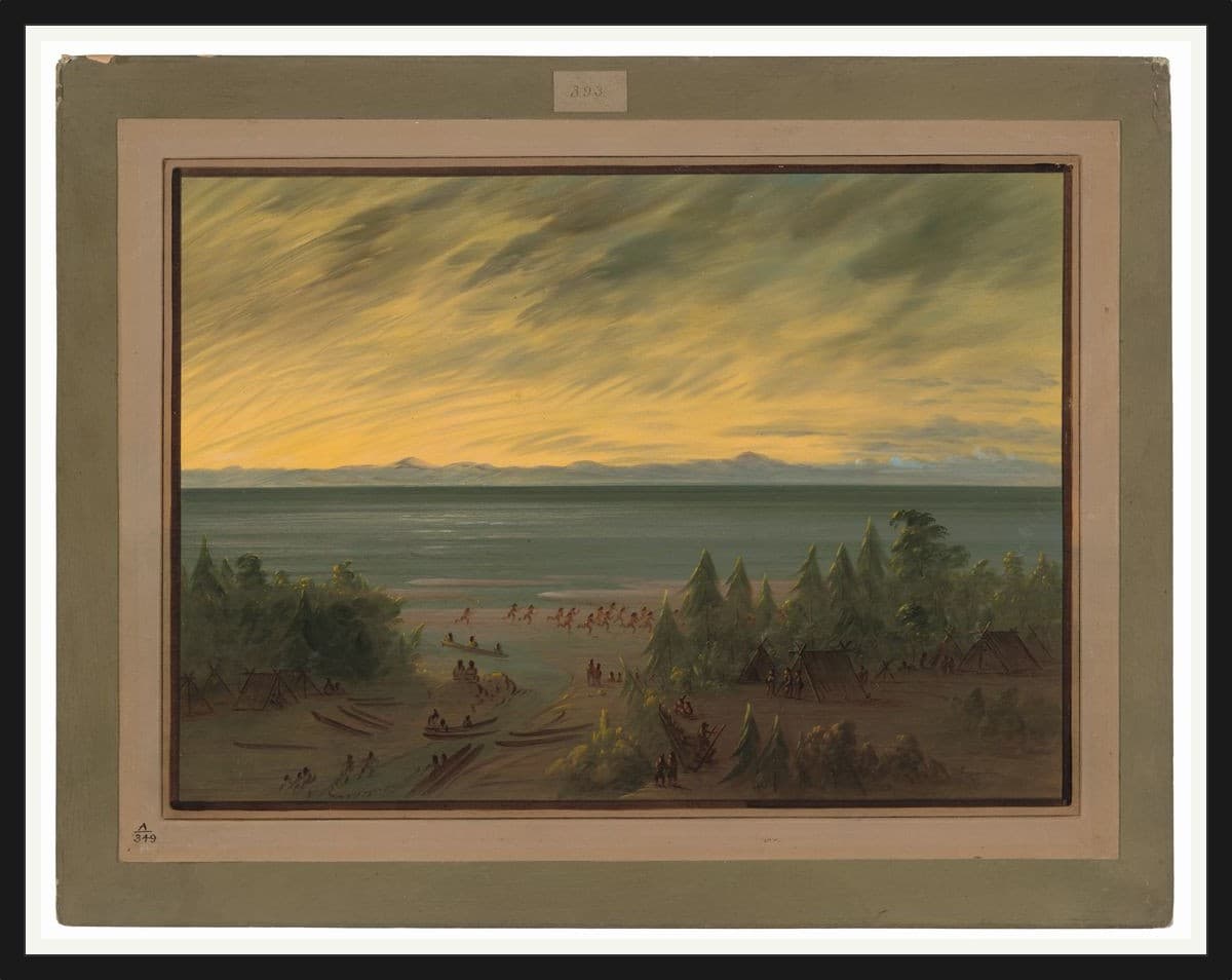 Nayas Village At Sunset - Black Frame
