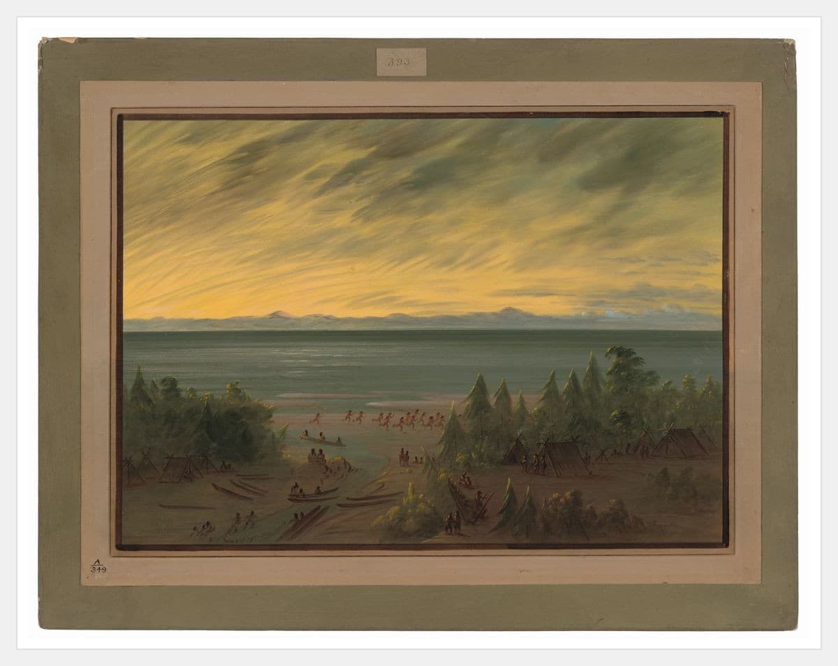 Nayas Village At Sunset - White Frame