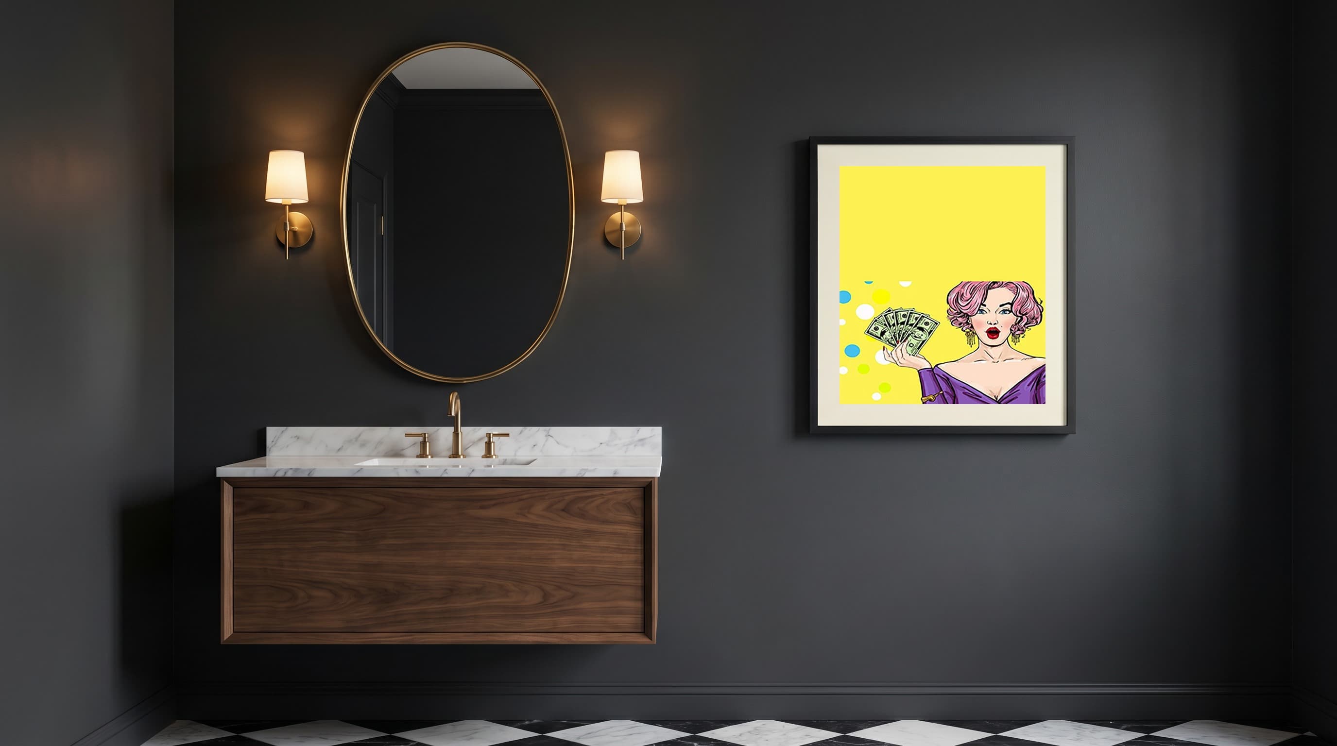 Pop Art No. 05 in Powder Room