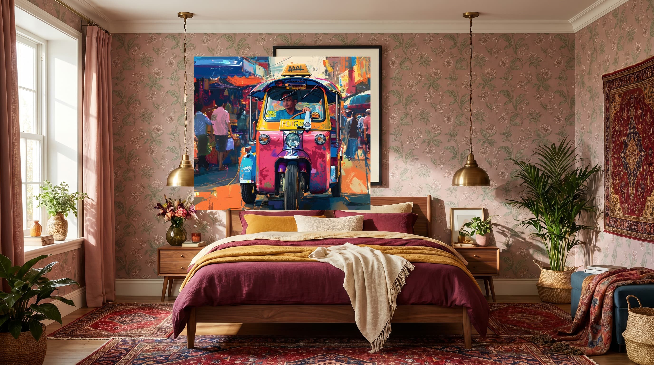 Rickshaw Lane in Maximalist Bedroom
