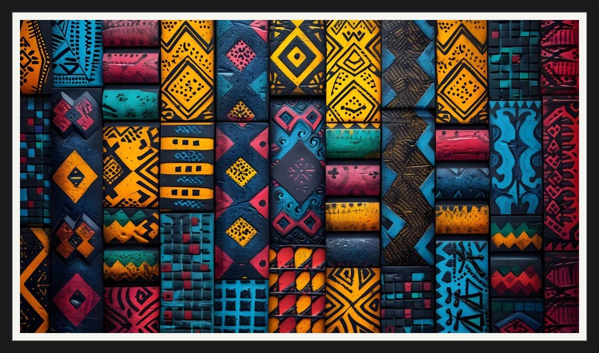 Tribal Geometry - Black Frame