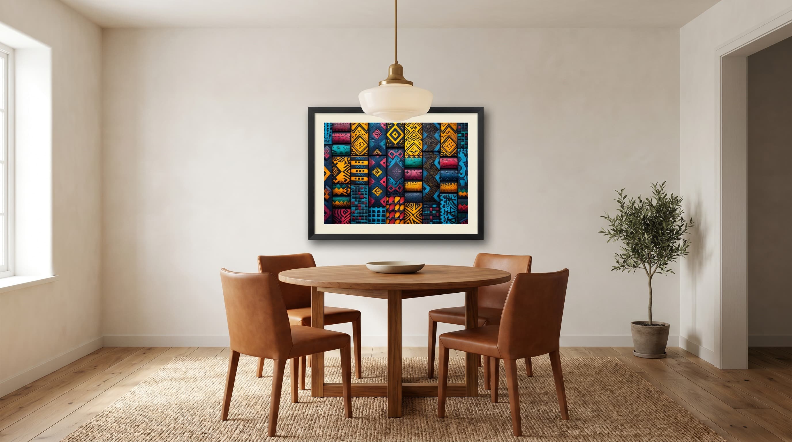 Tribal Geometry in Dining Room