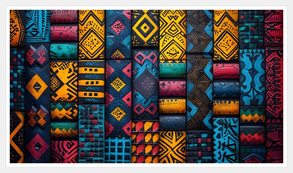 Tribal Geometry - White Frame