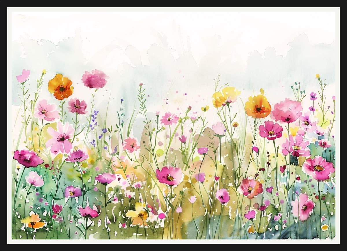 Wildflower Meadow - Black Frame